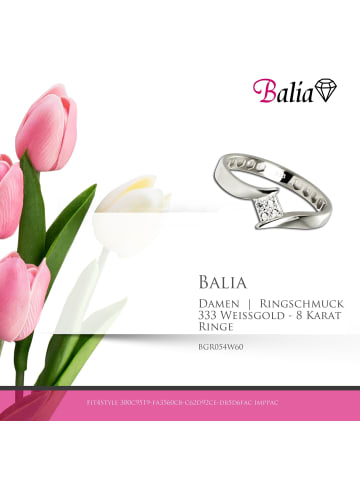 BALIA 333 Weißgold - 8 Karat Damen Ringe Viereck gold Fingerring 60 (19,1)
