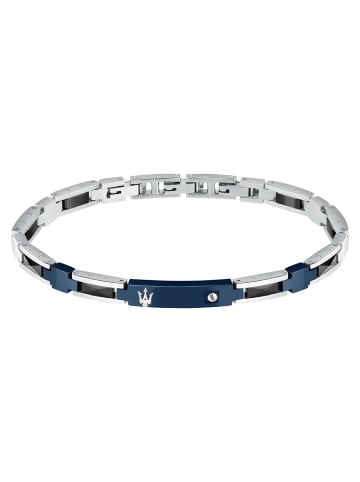 Maserati Herren-Armband Edelstahl mit Keramik Silber