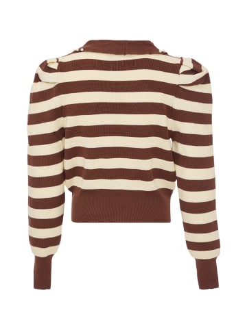 faina Women Sweater in Braun Wollweiss