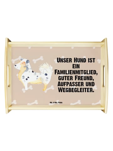 Mr. & Mrs. Panda Tablett Hund Australien Shepherd mit Spruch in Hundeglück