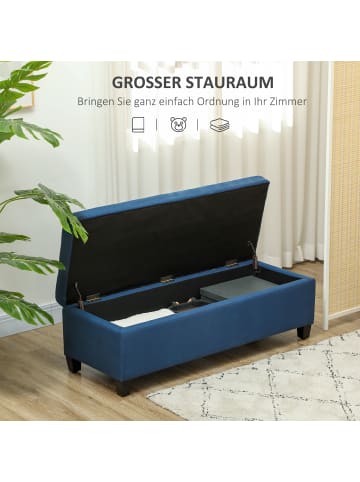 HOMCOM Sitzbank-125L x 49B x 41,5H cm-Blau