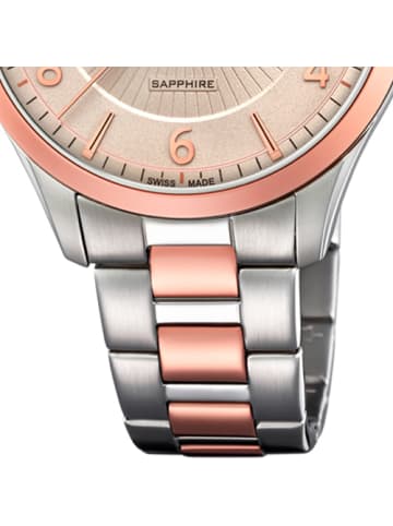 Candino Analog-Armbanduhr Candino Classic roségold, silber groß (ca. 40mm)