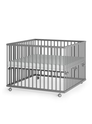 Sämann Sämann Laufgitter mit Sprossen, Lattenrost & Matratze SleepPlus grau Premium