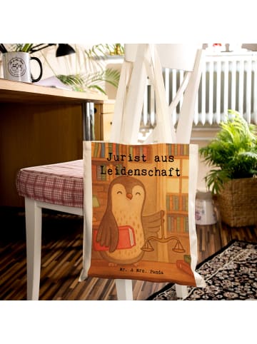 Mr. & Mrs. Panda Tragetasche Jurist Leidenschaft Design mit Spruch in Weiß