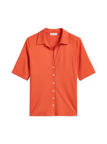 Marc O'Polo Kurzarm-Jerseybluse in burnt red