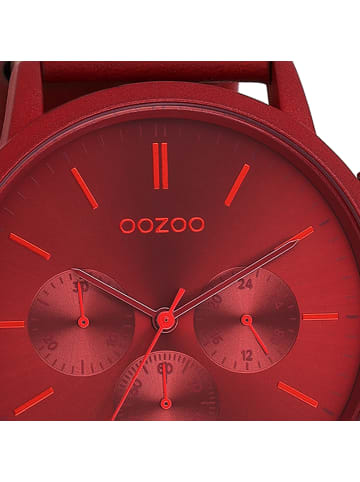 Oozoo Analog-Armbanduhr Oozoo Timepieces rot extra groß (ca. 50mm)