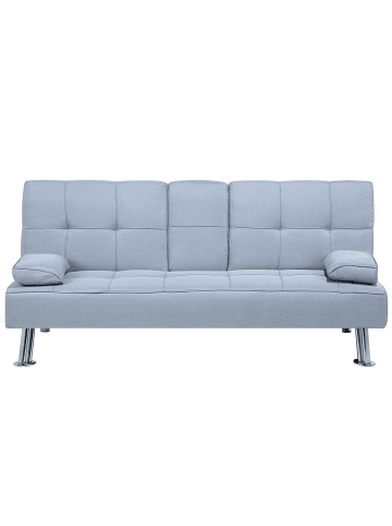 Beliani 3-Sitzer Sofa ROXEN in Grau/Silber - (W) 168 x (H) 76 x (L) 81 cm