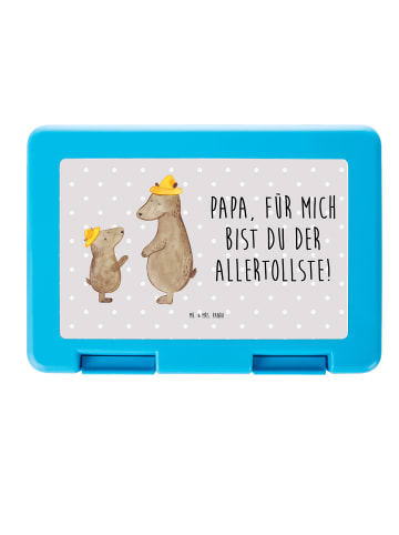 Mr. & Mrs. Panda Lunchbox Bären mit Hut mit Spruch in Grau Pastell