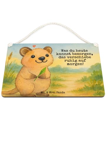 Mr. & Mrs. Panda Deko Schild Quokka Happy Design mit Spruch in Weiß