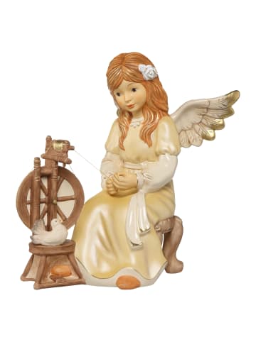 Goebel Engel " Märchenhaftes Spinnrad " in Champagner