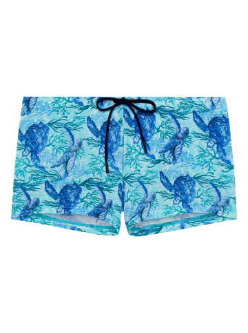 HOM Badehose Swim Shorts Tartane in blue print