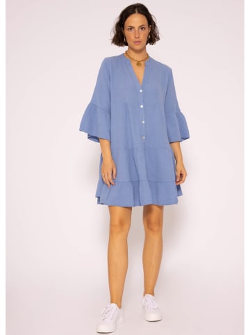SASSYCLASSY Musselin Kleid in blau