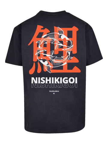 F4NT4STIC Heavy Oversize T-Shirt Nishikigoi Koi Japan Grafik in marineblau