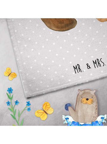 Mr. & Mrs. Panda handtuch baumwolle Bär Vermissen ohne Spruch in Grau Pastell