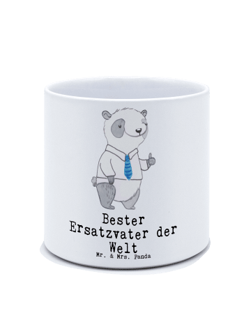 Mr. & Mrs. Panda Kübel für Pflanzen Panda Bester Ersatzvater der... in Weiß