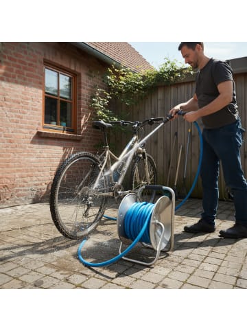 relaxdays Schlauchtrommel in Silber