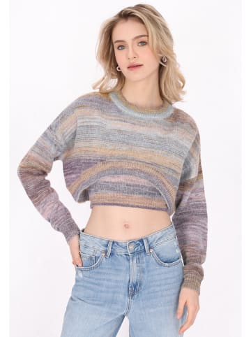 myMo Women Sweater in blue multicolor