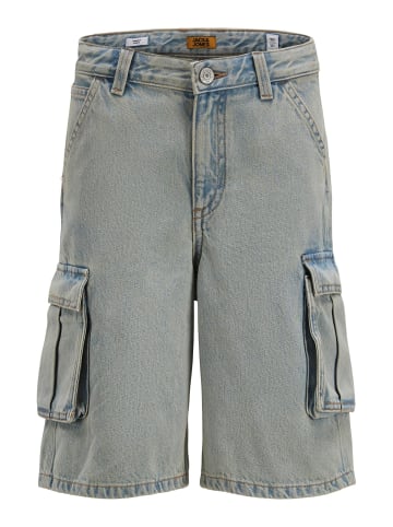JACK & JONES Junior Cargo Shorts in Blue Denim
