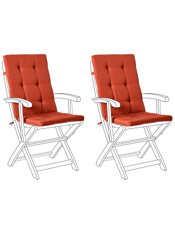 Beliani 2er-Set Auflagen MAUI PREMIUM in Rot