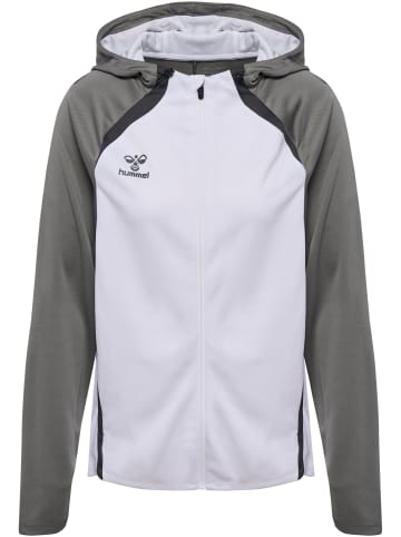 Hummel Reißverschluss Jacke Daumenlöcher Hmllead Damen in WHITE/STEEL GRAY