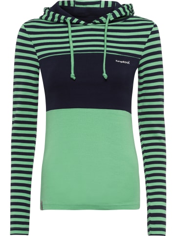 Kangaroos Kapuzenshirt in grün-marine-gestreift