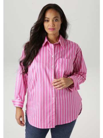 Aniston PLUS Hemdbluse in Pink gestreift