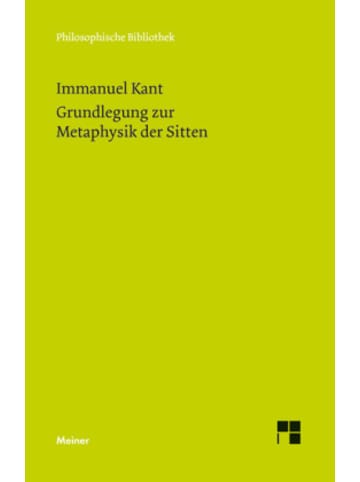 Meiner Felix Verlag Buch - Grundlegung zur Metaphysik der Sitten