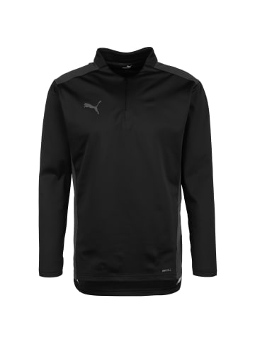 Puma Sweatshirt teamCUP 1/4 Zip in schwarz / grau