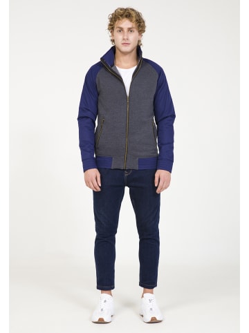 PLUS EIGHTEEN Herren Sweatjacke in Marine Melange
