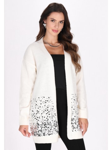 faina Damen Cardigan in Wollweiss