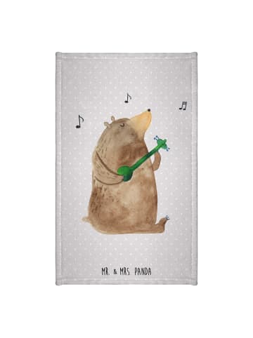 Mr. & Mrs. Panda Handtuch Klein Bär Lied ohne Spruch in Grau Pastell