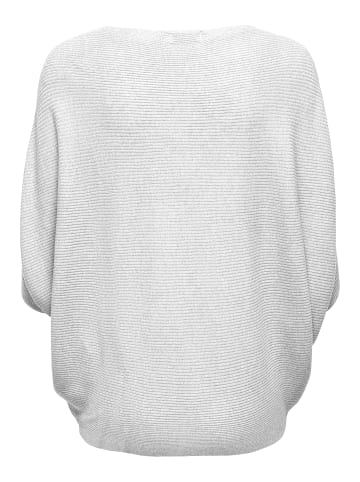 JACQUELINE de YONG Pullover Feinstrick Sweatshirt JDYNEW BEHAVE BATSLEEVE Sweater in Hellgrau