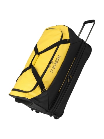 travelite Basics - Rollenreisetasche Plane 98/119L 70 cm erw. (black) in gelb