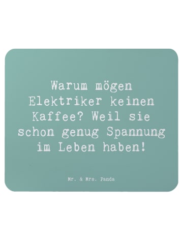 Mr. & Mrs. Panda Mouse Pad Spruch Elektriker Witz mit Spruch in Meeresbrise
