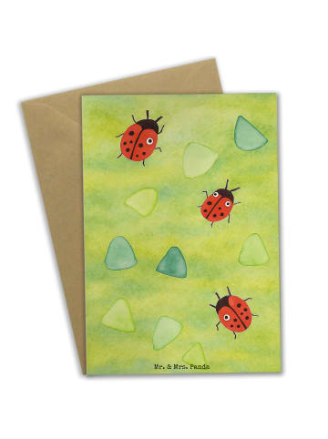 Mr. & Mrs. Panda babykarte Marienkäfer Design Design ohne Spruch in Weiß