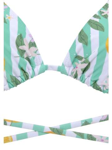 Buffalo Triangel-Bikini in mint-orange bedruckt