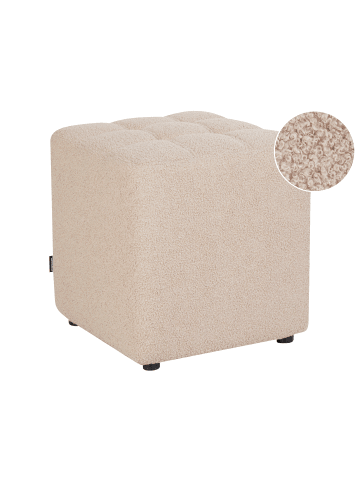 Beliani Pouf KANSAS in Beige - (W) 38 x (H) 39 x (L) 38 cm