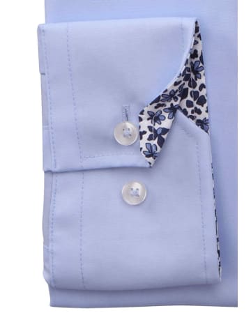 Seidensticker Extra Langarm Business Hemd für Herren in hell-blau