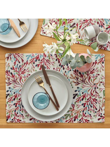 Sander Jacquard, Baumwollmischung Tischset 2er-Pack Coral in bunt