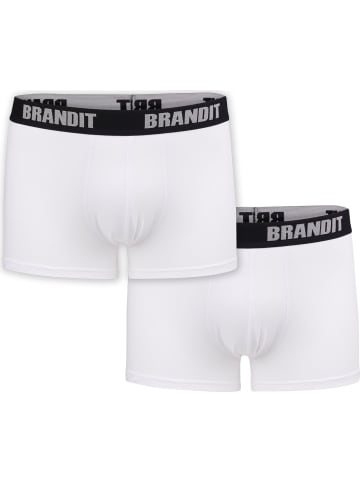 Brandit Boxershort "Boxer Shorts Logo 2 Pack" in Weiß