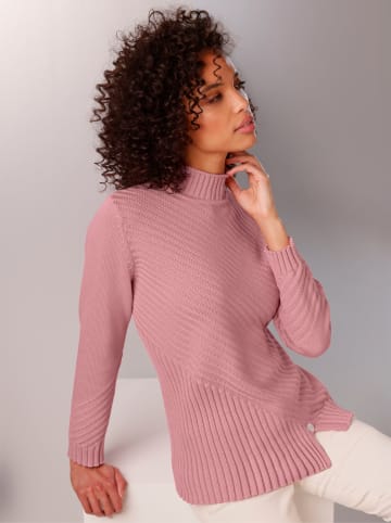 creation L Stehkragenpullover in rosenquarz