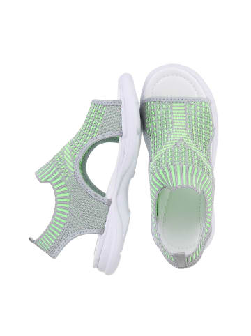 Ital-Design Sandale in Grün und Grau