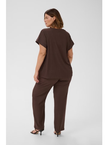 KAFFE curve Bluse kurzarm KCkristin Regular fit in Coffee Bean