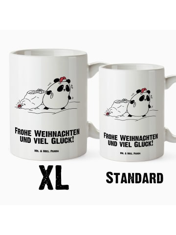 Mr. & Mrs. Panda Kaffeebecher Panda Weihnachten mit Spruch in Weiß