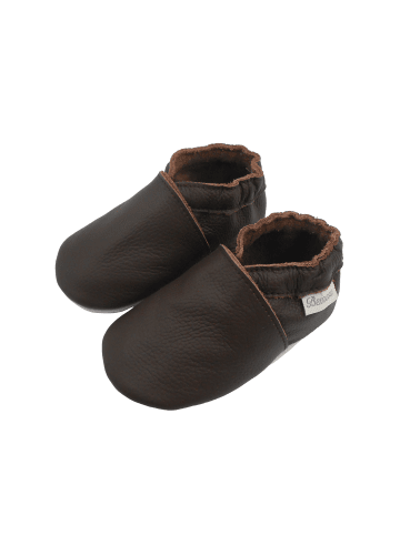 Bemesu Baby-Leder-Laufschuhe, komfortabel mit rutschfester Sohle - Hellbraun