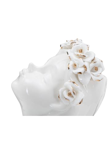 Mauro Ferretti Weiße Porzellanvase 10x14x26 cm