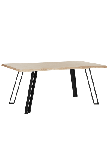 Beliani Esszimmertisch GRAHAM in Braun/Schwarz - (W) 90 x (H) 77 x (L) 180 cm