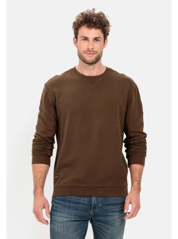 Camel Active Sweatshirt aus reiner Baumwolle in Braun