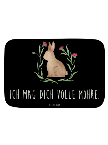 Mr. & Mrs. Panda Badvorleger Hase Sitzen mit Spruch in Schwarz