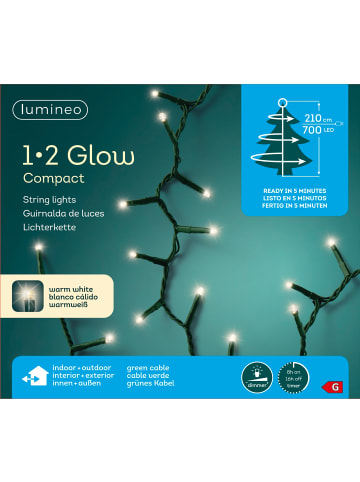 LUMINEO Lichterkette 1-2 Glow Compact 700 LED 2,1 m in warm weiß